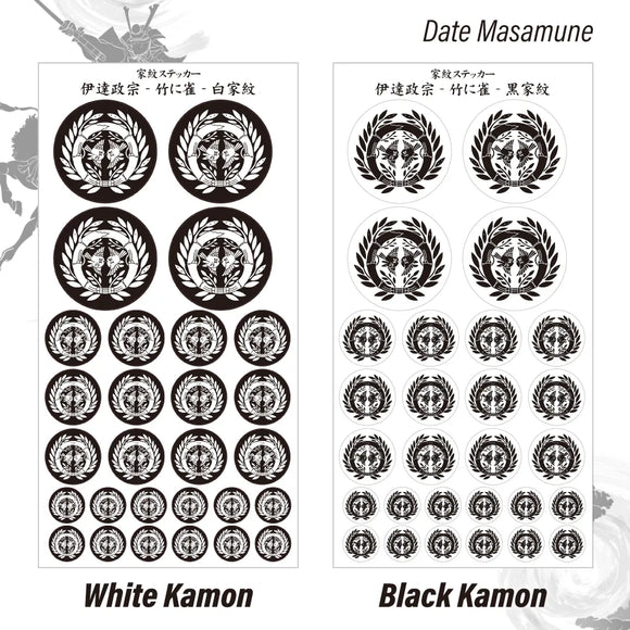 Date Masamune [kamon sticker] Sengoku Busho Shogun Samurai