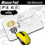 Date Masamune [Mouse Pad] Sengoku Busho Shogun kamon daimyou